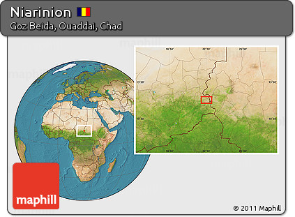 Satellite Location Map of Niarinion