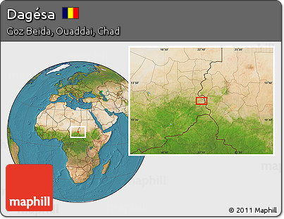 Satellite Location Map of Dagésa