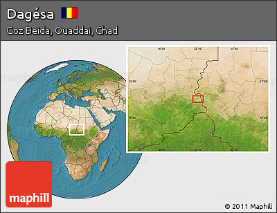Satellite Location Map of Dagésa