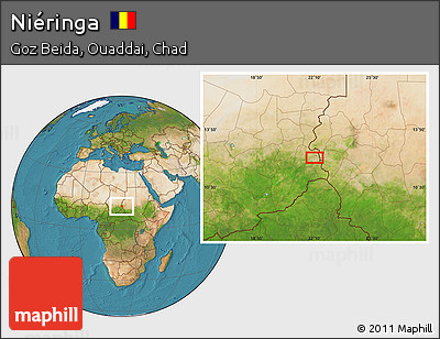 Satellite Location Map of Niéringa