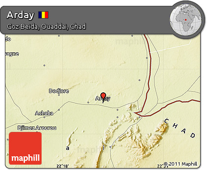 Physical Map of Arday