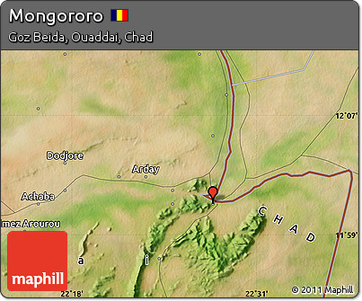 Satellite Map of Mongororo