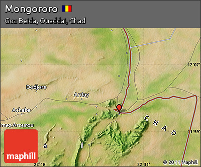 Satellite Map of Mongororo