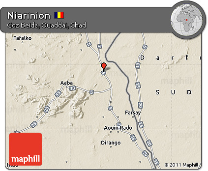Shaded Relief Map of Niarinion