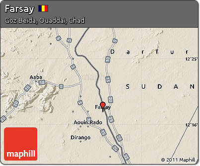 Shaded Relief Map of Farsay
