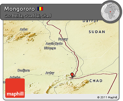 Physical Panoramic Map of Mongororo