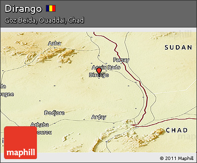 Physical Panoramic Map of Dirango