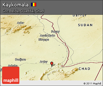 Physical Panoramic Map of Kaykomala