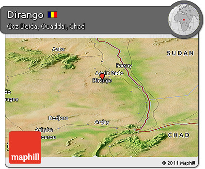 Satellite Panoramic Map of Dirango