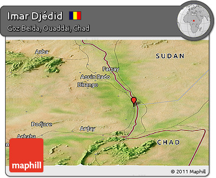 Satellite Panoramic Map of Imar Djédid