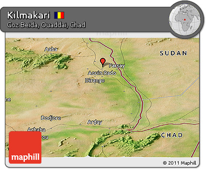 Satellite Panoramic Map of Kilmakari