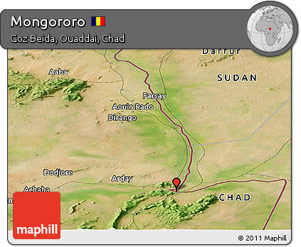 Satellite Panoramic Map of Mongororo