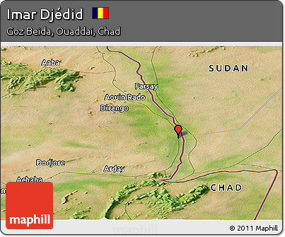 Satellite Panoramic Map of Imar Djédid