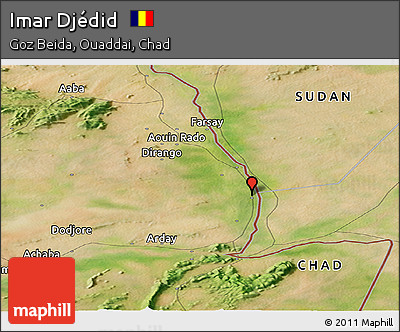 Satellite Panoramic Map of Imar Djédid