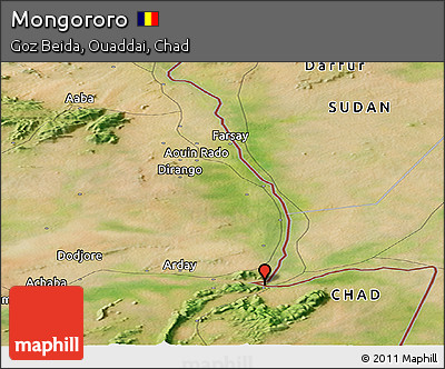 Satellite Panoramic Map of Mongororo