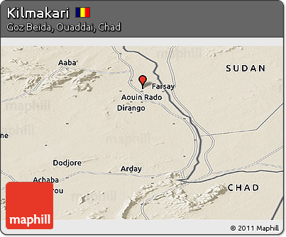 Shaded Relief Panoramic Map of Kilmakari
