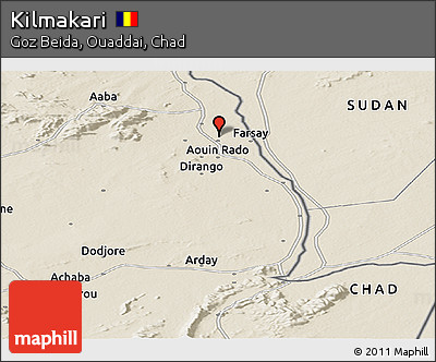 Shaded Relief Panoramic Map of Kilmakari