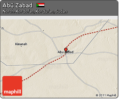 Shaded Relief 3D Map of Abū Zabad