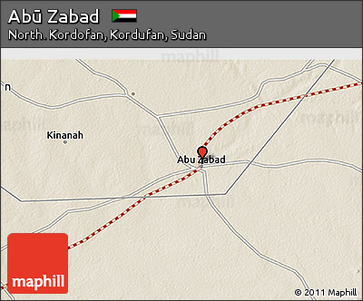 Shaded Relief 3D Map of Abū Zabad
