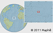 Savanna Style Location Map of the area around 12° 11' 54" N, 32° 13' 30" W, hill shading