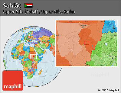 Political Location Map of Sahlāt