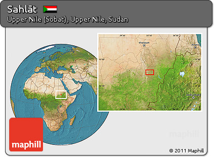 Satellite Location Map of Sahlāt