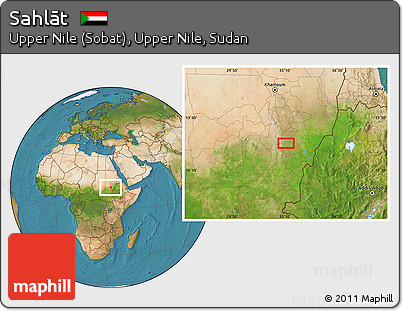 Satellite Location Map of Sahlāt