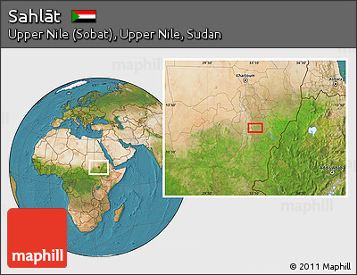Satellite Location Map of Sahlāt