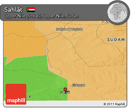 Political Panoramic Map of Sahlāt