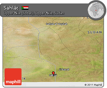 Satellite Panoramic Map of Sahlāt