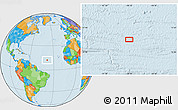 Political Location Map of the area around 12° 11' 54" N, 38° 10' 29" W