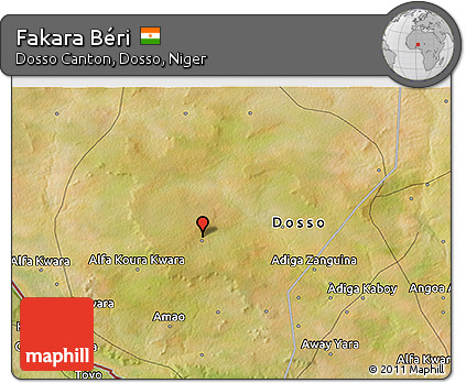 Satellite 3D Map of Fakara Béri
