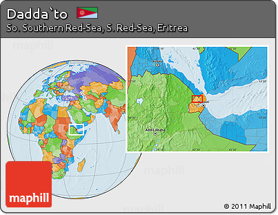 Political Location Map of Dadda`to