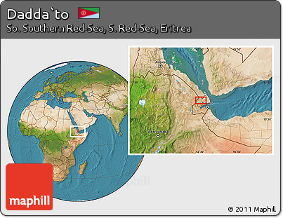Satellite Location Map of Dadda`to