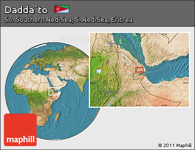 Satellite Location Map of Dadda`to