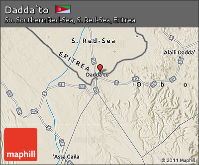 Shaded Relief Map of Dadda`to