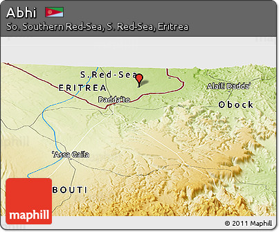 Physical Panoramic Map of Abhi