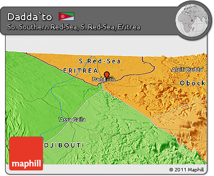 Political Panoramic Map of Dadda`to