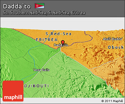 Political Panoramic Map of Dadda`to