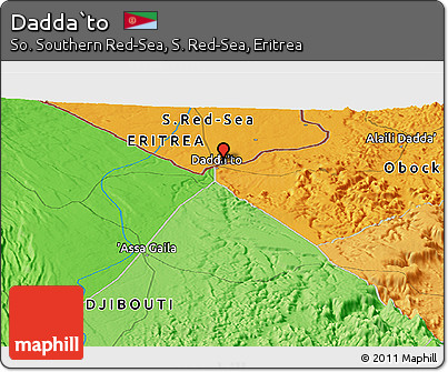 Political Panoramic Map of Dadda`to