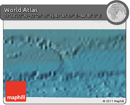 Satellite 3D Map of the Area around 12° 11' 54" N, 44° 16' 29" E