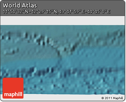 Satellite 3D Map of the Area around 12° 11' 54" N, 44° 16' 29" E