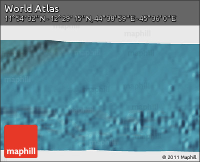 Satellite 3D Map of the Area around 12° 11' 54" N, 45° 7' 30" E