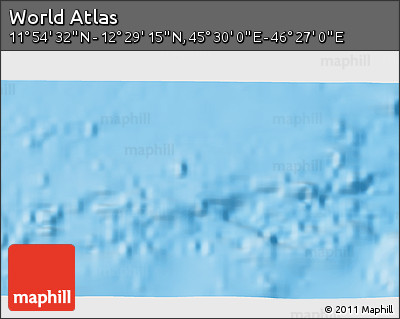Physical 3D Map of the Area around 12° 11' 54" N, 45° 58' 30" E