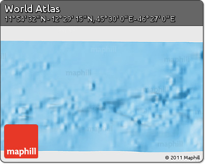 Physical 3D Map of the Area around 12° 11' 54" N, 45° 58' 30" E