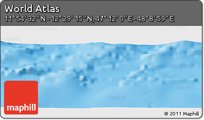 Physical Panoramic Map of the Area around 12° 11' 54" N, 47° 40' 29" E