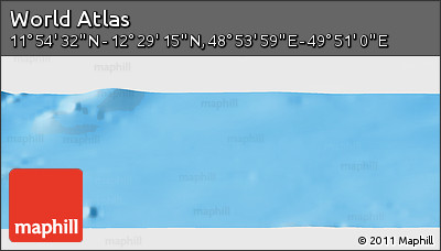 Physical Panoramic Map of the Area around 12° 11' 54" N, 49° 22' 30" E