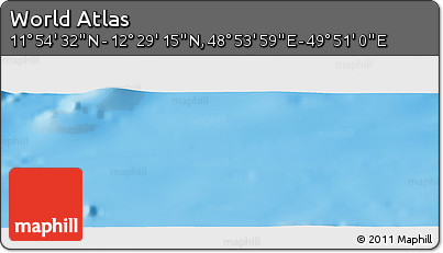 Physical Panoramic Map of the Area around 12° 11' 54" N, 49° 22' 30" E