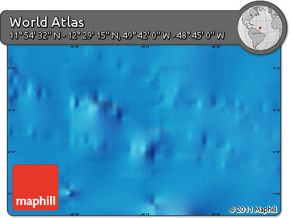 Physical Map of the Area around 12° 11' 54" N, 49° 13' 30" W