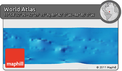 Physical Panoramic Map of the Area around 12° 11' 54" N, 49° 13' 30" W